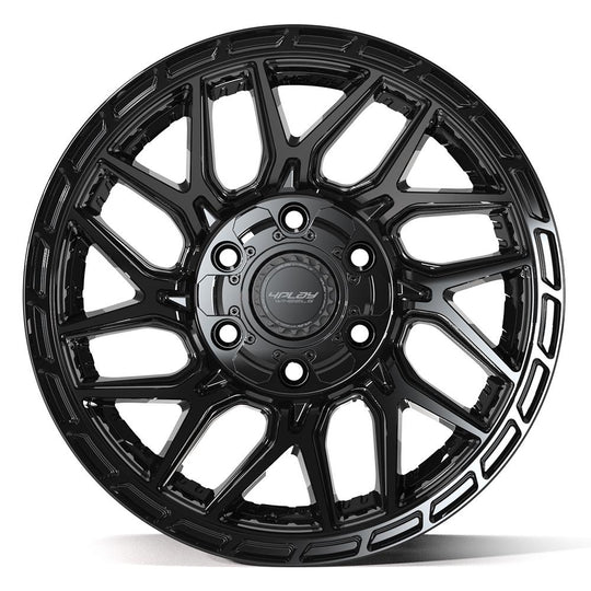 4PS28-17090-6D55-18BBT - 4Play 4PS28 17X9 6X139.7 / 6X135 ET18mm Gloss Black with Brushed Face & Tinted Clear - 4Play Wheels Canada