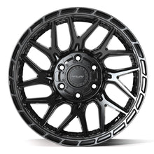 Load image into Gallery viewer, 4PS28-18090-6D55-18BBT - 4Play 4PS28 18X9 6X139.7 / 6X135 ET18mm Gloss Black with Brushed Face &amp; Tinted Clear - 4Play Wheels Canada