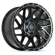 Load image into Gallery viewer, 4PS28-18090-6D55-18BBT - 4Play 4PS28 18X9 6X139.7 / 6X135 ET18mm Gloss Black with Brushed Face &amp; Tinted Clear - 4Play Wheels Canada