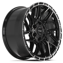 Load image into Gallery viewer, 4PS28-18090-6D55-18BBT - 4Play 4PS28 18X9 6X139.7 / 6X135 ET18mm Gloss Black with Brushed Face &amp; Tinted Clear - 4Play Wheels Canada
