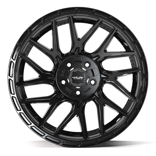 4PS28-20090-5D55-6BBT - 4Play 4PS28 20X9 5X127 / 5X139.7 ET-6mm Gloss Black with Brushed Face & Tinted Clear - 4Play Wheels Canada