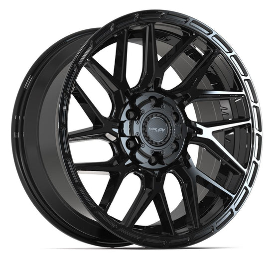 4PS28-20090-6D55-18BBT - 4Play 4PS28 20X9 6X139.7 / 6X135 ET18mm Gloss Black with Brushed Face & Tinted Clear - 4Play Wheels Canada