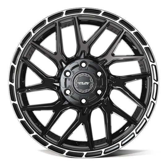 4PS28-20090-6D55-6BBT - 4Play 4PS28 20X9 6X139.7 / 6X135 ET-6mm Gloss Black with Brushed Face & Tinted Clear - 4Play Wheels Canada