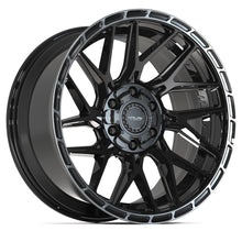 Load image into Gallery viewer, 4PS28-20090-6D55-6BBT - 4Play 4PS28 20X9 6X139.7 / 6X135 ET-6mm Gloss Black with Brushed Face &amp; Tinted Clear - 4Play Wheels Canada