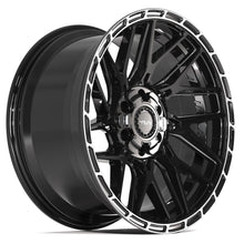 Load image into Gallery viewer, 4PS28-20090-6D55-6BBT - 4Play 4PS28 20X9 6X139.7 / 6X135 ET-6mm Gloss Black with Brushed Face &amp; Tinted Clear - 4Play Wheels Canada