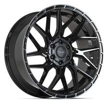 Charger l'image dans la galerie, 4PS28-22100-6D55-0BBT - 4Play 4PS28 22X10 6X139.7 / 6X135 ET0mm Gloss Black with Brushed Face &amp; Tinted Clear - 4Play Wheels Canada