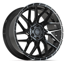 Charger l'image dans la galerie, 4PS28-22100-6D55-24BBT - 4Play 4PS28 22X10 6X139.7 / 6X135 ET24mm Gloss Black with Brushed Face &amp; Tinted Clear - 4Play Wheels Canada