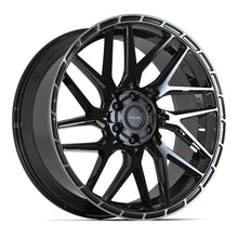 Charger l'image dans la galerie, 4PS28-24100-6D55-24BBT - 4Play 4PS28 24X10 6X139.7 / 6X135 ET24mm Gloss Black with Brushed Face &amp; Tinted Clear - 4Play Wheels Canada