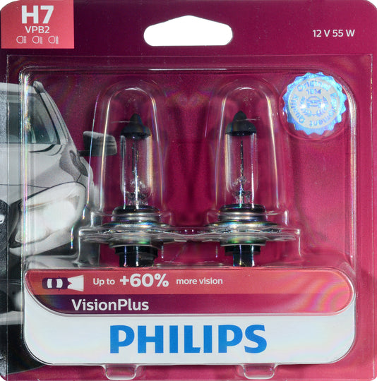 H7VPB2 Philips VisionPlus Headlight H7 - VisionPlus - Twin Blister Pack Philips Bulbs