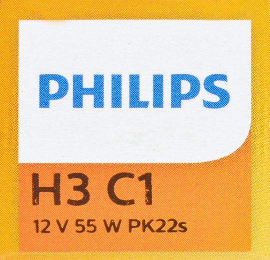 H3C1 Philips Standard Headlight H3 - Standard - Single Commercial Pack Philips Bulbs