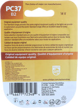 Load image into Gallery viewer, PC37B2 Philips Standard Minature 13929 - Standard - Twin Blister Pack Philips Bulbs
