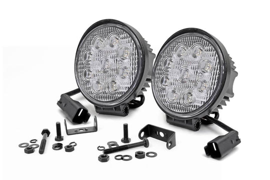 70804 Chrome Series LED Light Pair - 4 Inch - Round Rough Country Canada