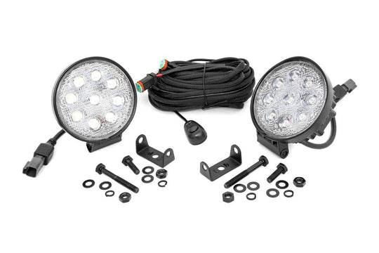 70804 Chrome Series LED Light Pair - 4 Inch - Round Rough Country Canada