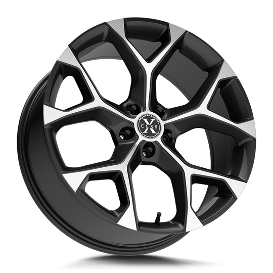 X0549051515GBM - Xcess X05 5 Flake 24X9 5X115 15mm Gloss Black Machined - Xcess Wheels Canada