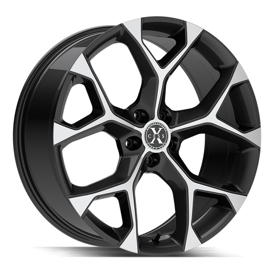 X0549051435GBM - Xcess X05 5 Flake 24X9 5X114.3 35mm Gloss Black Machined - Xcess Wheels Canada
