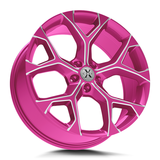 X0588551435PKML - Xcess X05 5 Flake 18X8.5 5X114.3 35mm Candy Pink Milled - Xcess Wheels Canada