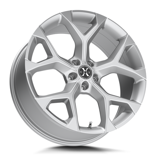 X05051515SM - Xcess X05 5 Flake 20X8.5 5X115 15mm Silver Machined - Xcess Wheels Canada
