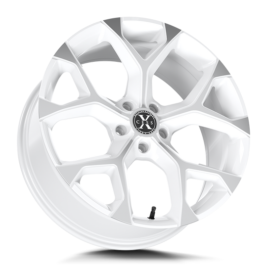 X05050035WM - Xcess X05 5 Flake 20X8.5 5X100 35mm White Machined - Xcess Wheels Canada