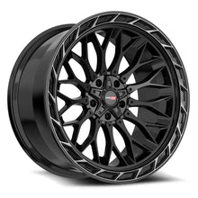 Load image into Gallery viewer, 503201043-18BDCTR - Vortek VRP-503 20X10 5X127 / 5X139.7 -18mm Gloss Black Center &amp; Diamond Cut Ring With Dark Tint - Vortek Wheels Canada