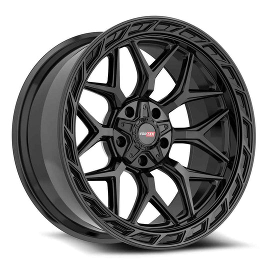 504209440GB - Vortek VRP-504 20X9 5X150 / 5X139.7 0mm Gloss Black - Vortek Wheels Canada
