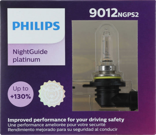 9012NGPS2 Philips NightGuide platinum Headlight 9012 - NightGuide Platinum - Twin Special Pack Philips Bulbs