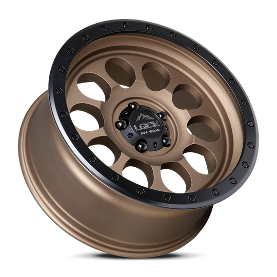 50CAL-2969MRMBR - Lock Offroad 50CAL 20X9 6X139.7 ET 0mm Matte Desert Bronze With Black Ring - Lock Offroad Wheels Canada