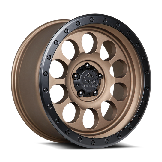 50CAL-2957MRMBR - Lock Offroad 50CAL 20X9 5X127 ET 0mm Matte Desert Bronze With Black Ring - Lock Offroad Wheels Canada