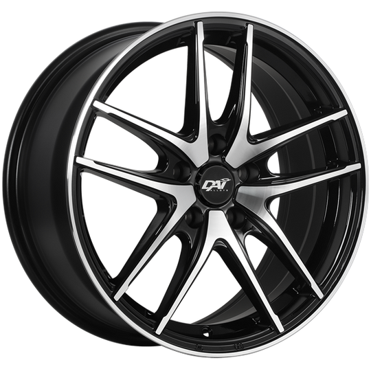 DW10016012 - DAI Wheels Apex 16X7.0 5x114.3 40mm Gloss Black - Machined Face - DAI Wheels Wheels Canada