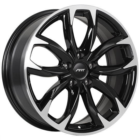 R14817001 - ART Replica 148 17X7.5 5X114.3 ET 40mm Gloss Black - Machined Face - ART Replica Wheels Canada