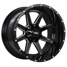 Load image into Gallery viewer, RUF4520001 - Ruffino HARD Jolt 20X12.0 5x139.7 -44mm Gloss Black - Milled Edge - Ruffino HARD Wheels Canada