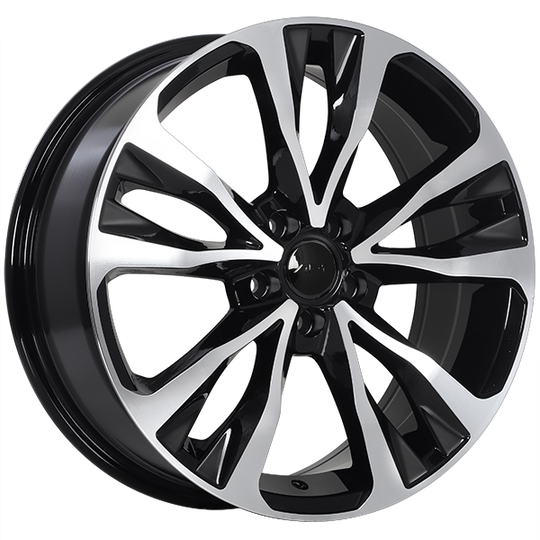 R12617002 - ART Replica 126 17X7 5X100 ET 39mm Gloss Black - Machined Face - ART Replica Wheels Canada