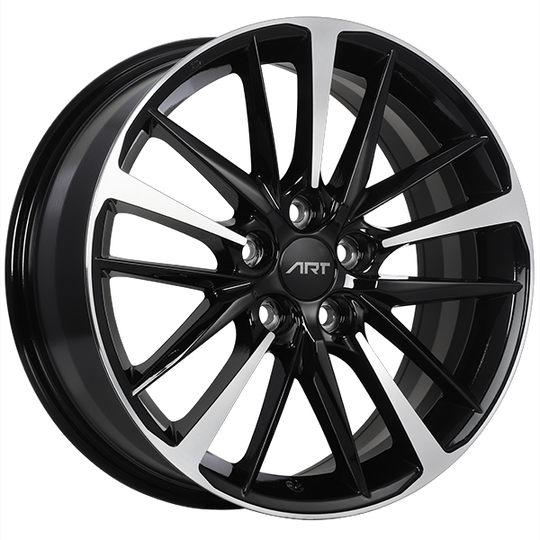 R15517001 - ART Replica 155 17X7 5X114.3 ET 40mm Gloss Black - Machined Face - ART Replica Wheels Canada