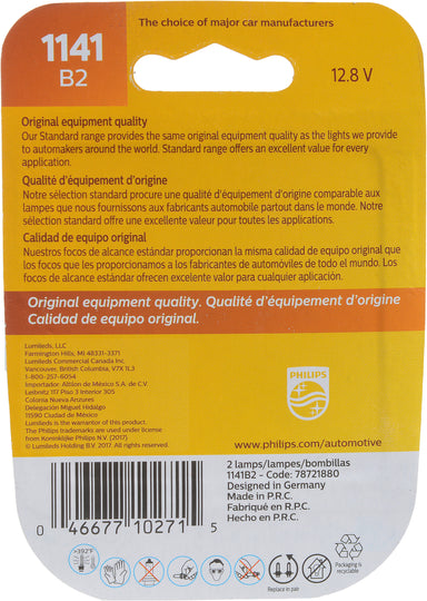 1141B2 Philips Standard Miniature 1141 - Standard - Twin Blister Pack Philips Bulbs