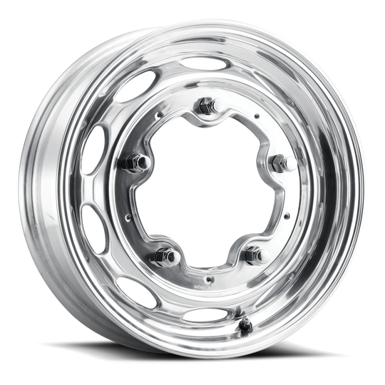 MW-520P-55520+20 - Mobelwagen 520P Interceptor 15X5.5 5X205 20mm Polished - Mobelwagen Wheels Canada