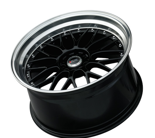 52100142N - XXR 521 20X10.5 5X120 30mm Black / Machined Lip - XXR Wheels Canada
