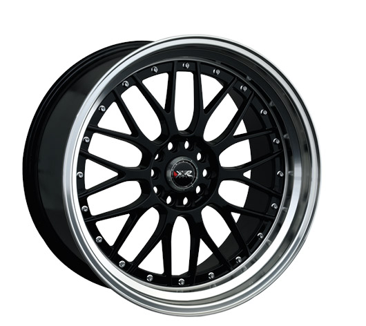 52100142N - XXR 521 20X10.5 5X120 30mm Black / Machined Lip - XXR Wheels Canada
