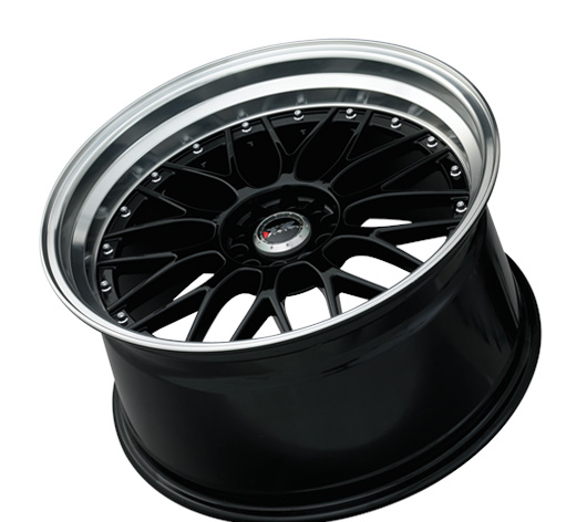 52177082N - XXR 521 17X7 4X114.3 / 4X100 38mm Black / Machined Lip - XXR Wheels Canada