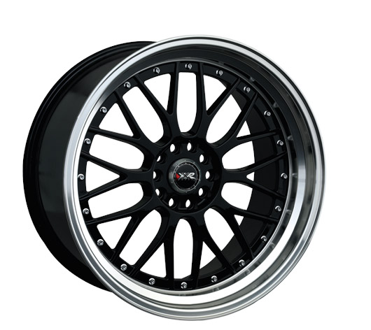 52177082N - XXR 521 17X7 4X114.3 / 4X100 38mm Black / Machined Lip - XXR Wheels Canada