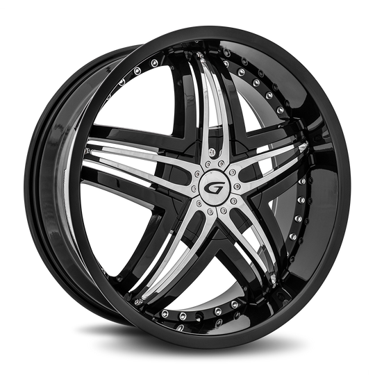 G1-229BLNK1373B - Diablo Blitz 22X9.5 Blank 13mm Gloss Black - Diablo Wheels Canada