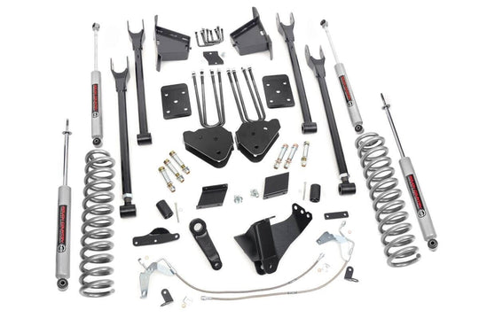 527.20 6 Inch Lift Kit -4-Link - No OVLD - Ford Super Duty 4WD (2015-2016) Rough Country Canada