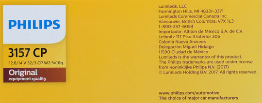 3157CP Philips Standard Miniature 3157 - Standard - Multiple Commercial 10-Pack Philips Bulbs