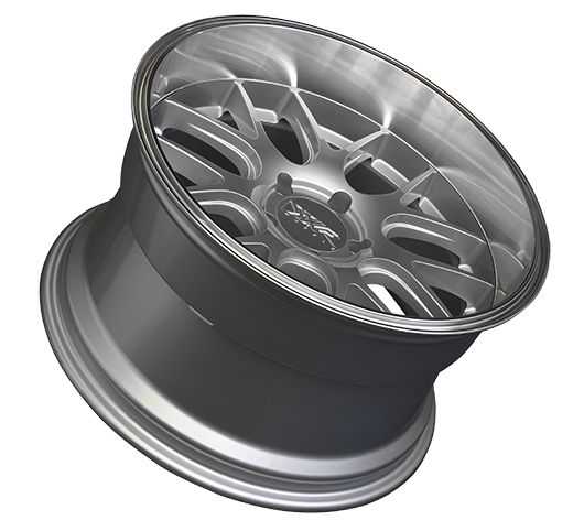 XXR 530D 19X9 5X114.3 20mm Silver / Machined Lip