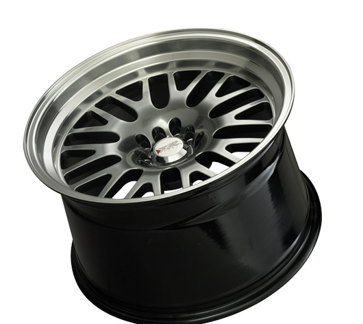 53158082N - XXR 531 15X8 4X100 20mm Chromium Black / Machined Lip - XXR Wheels Canada