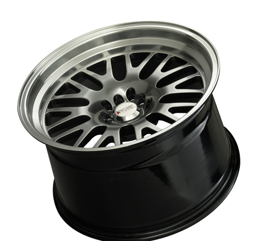 53178082N - XXR 531 17X8 4X114.3 / 4X100 25mm Chromium Black / Machined Lip - XXR Wheels Canada