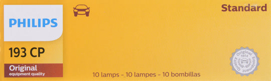 193CP Philips Standard Miniature 193 - Standard - Multiple Commercial 10-Pack Philips Bulbs