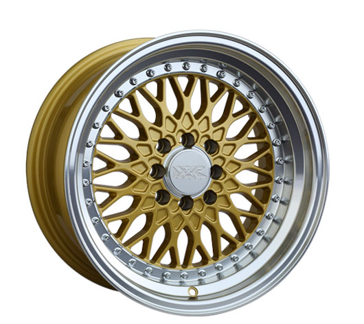 53668087 - XXR 536 16X8 4X114.3 / 4X100 20mm Hyper Gold / Machined Lip - XXR Wheels Canada