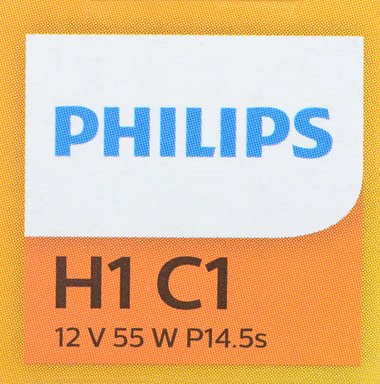 H1C1 Philips Standard Headlight H1 - Standard - Single Commercial Pack Philips Bulbs