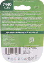 Load image into Gallery viewer, 7440LLB2 Philips LongerLife Miniature 7440LL - LongerLife - Twin Blister Pack Philips Bulbs