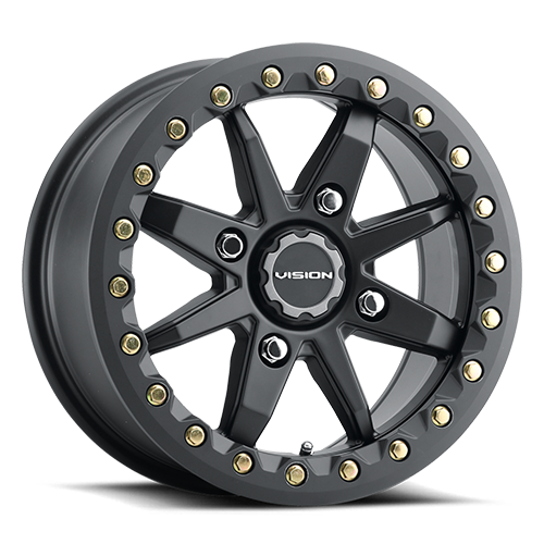 544BL147136SB54 - Vision 544?Bolt Beadlock? 14X7 4X136 38mm Satin Black - Vision Wheels Canada