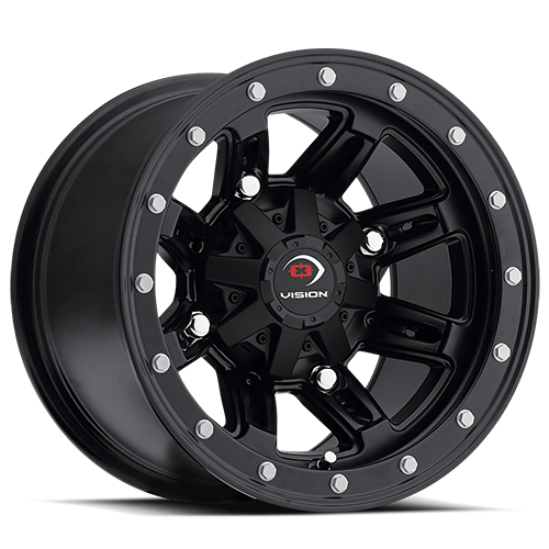 550-127100MB4 - Vision 550 Five Fifty 12X7 4X100 2.5mm Matte Black - Vision Wheels Canada